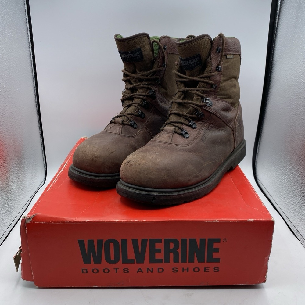 Wolverine Gore-Tex Steel Toe Insulated Waterproof Work Boots Mens 13 Brown
